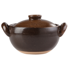 ONE TWO POT 萬土燒 日式燉煮砂鍋/多功能陶鍋/湯鍋 深咖啡 2L, 20cm, 1個