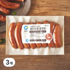대상 참나무로 훈연한 그릴바베큐 소시지, 600g, 3개