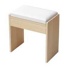 家工廠 小梳妝凳 櫻桃木+白色 40*22*43cm, 賽杉木, 1個