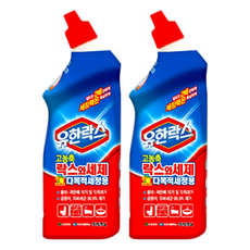 유한락스 고농축 락스와세제 다목적세정용, 755ml, 2개