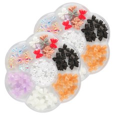 MEIBROWN 蝴蝶結混色美甲飾品7件組, 混色, 2套