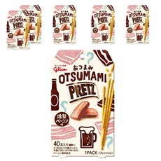 glico 格力高 PRETZ 百力滋 焦鹽餅乾脆棒 煙燻培根風味 24g, 6盒