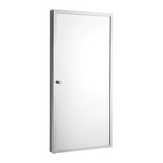 好物良品 單開門角落空間收納鏡櫃 左開門 不鏽鋼浴室鏡櫃, 不鏽鋼色, 1個