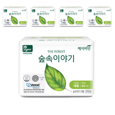 YEJIMIIN 玥之美人 The Forest維繹絲衛生棉, 14片, 5包, 大型(28cm)