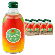 TOMOMASU DRINK 友桝飲料 完熟芒果風味蘇打, 300ml, 24罐