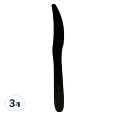 생활을그리다 벌크포장 나이프 16.8cm 블랙, 3개, 100개입