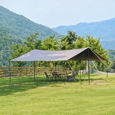 ROTICAMP 黑膠塗層方形天幕, 沙色