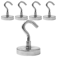 磁鐵 5個 A3鋼+磁鐵 淨重185g±5%, 銀色, 1組