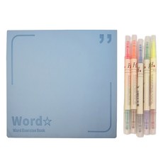 單字記憶本(送5隻螢光筆) 藍色, 1入
