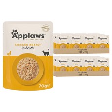 Applaws 愛柏思天然鮮食貓餐包, 70g, 24個, 雞胸肉