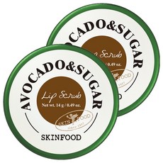 SKINFOOD 酪梨與糖唇部磨砂膏, 單色, 2個