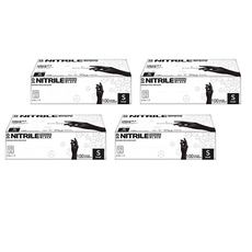 지클럽 프리미엄 고중량 니트릴 장갑 100p, 블랙, 소(S), 4개