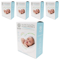 Roaze 柔仕 幼兒口腔清潔紗布 10cm x 10cm - 180片/盒, 醫療級水針布, 不含螢光劑、香精, 100g, 5盒