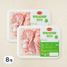 한강식품 무항생제 인증 닭다리살 정육 (냉장), 500g, 8개