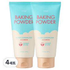 에뛰드 베이킹 파우더 비비 딥 클렌징 폼 300g + 300g 세트, 300ml, 4세트