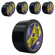 신흥테이프 라바 청면테이프 48mm x 15M 검정, 6개