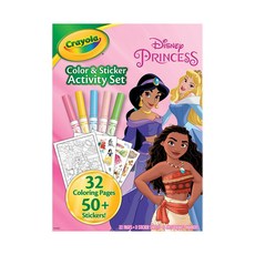 Crayola 繪兒樂 迪士尼公主貼紙色筆著色套裝, 迪士尼公主, 1組