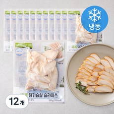 곰곰 훈제 닭가슴살 슬라이스 (냉동), 100g, 1개입, 12개