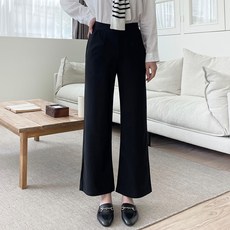 jalbba jean 女性時尚線條半長版寬鬆鬆緊帶長褲