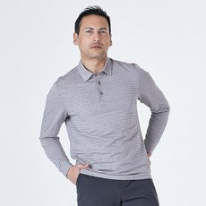 kantukan 男款條紋長袖Polo衫 STKA05 Z208