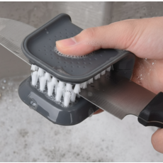 테라오르 만능 수저 칼 세척 브러시, 다크그레이, 1개