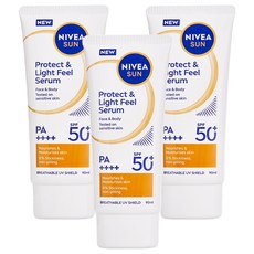 NIVEA 妮維雅 日常防曬輕盈精華液, 3個, 90ml