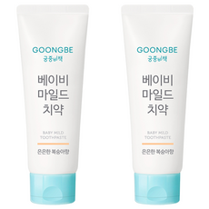 Goong Secret Book溫和型嬰兒牙膏蜜桃香, 80g, 2個