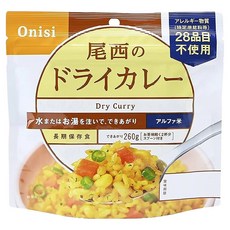 Onisi 尾西 沖泡即食飯 咖哩風味, 1包, 100g