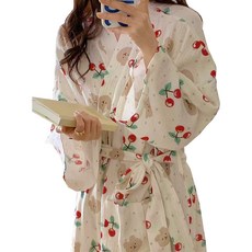 City Company 女性舒適浴袍 FREE, 1個, 櫻桃