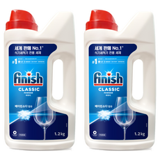 피니시 파우더 식기세척기용 세제, 1.2kg, 2개