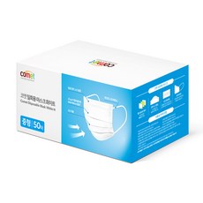 코멧 쉽게 뽑아쓰는 일회용 마스크 중형, 50개입, 화이트, 1개