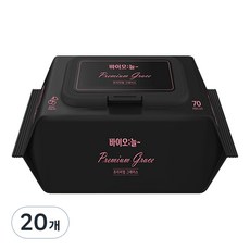 바이오늘 프리미엄 그레이스 엠보싱 유아물티슈 캡형, 73g, 70매, 20개