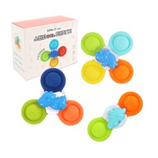 happyplay Spin It 恐龍旋轉固齒器3件組, 混合色