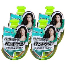 KANG FA 康髮 奇異繽紛水漾保濕雕 茵草綠 260ml, 輕感塑形固定 速乾不黏手 含保濕成分, 4瓶