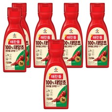 해찬들 100% 태양초 우리쌀 고추장, 290g, 6개