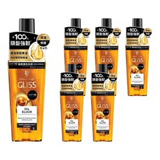 Schwarzkopf 施華蔻 GLISS 台灣公司貨 髮肌煥生潤澤髮油, 6瓶, 75ml