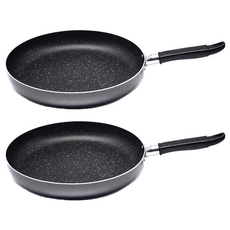 윌리브 실버 메탈릭 분체 프라이팬, 32cm, 2개