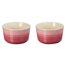 LE CREUSET 小烤皿2個 薔薇粉 烤箱可用 耐熱陶瓷 甜點烤碗 烘焙, 1組