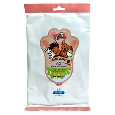 等等 Ag+銀離子手套型擦澡巾 無香, 白色, 6個