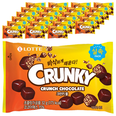 LOTTE 樂天 Crunky 脆心巧克力球, 32g, 24包