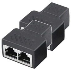 UniSync RJ45 一分二網路轉接器 三母頭 PC外殼, 單一商品, 2個