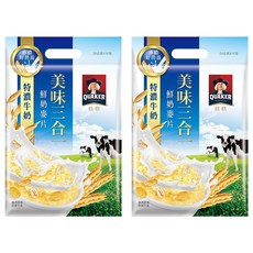 QUAKER 桂格 特濃牛奶3合1麥片 10包, 280g, 2袋