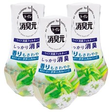 KOBAYASHI 小林製藥 消臭元 廁所消臭元空氣芳香劑, 400ml, 3瓶, 自然派香氛