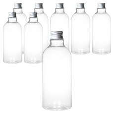 Glassdomae DN500 透明飲料容器 鋁製銀蓋, 500ml, 8個