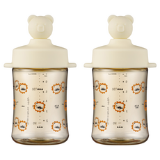 AKIOOM 幼兒小熊PPSU吸管杯, 2個, 200ml, 香草
