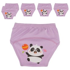 아가짱 유아용 프랜들리 배변훈련팬티, 보라색(팬더), 6개