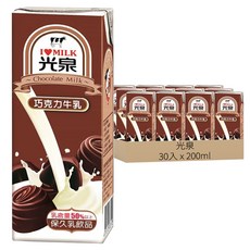 光泉 巧克力牛乳, 200ml, 30入