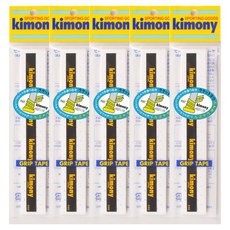 KIMONY 羽球 Hi-Soft 孔洞螺旋握把布 KGT119 5入, 白色, 1套