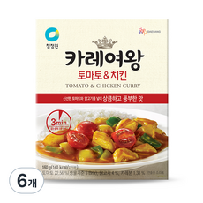 카레여왕 청정원 토마토 앤 치킨, 160g, 6개