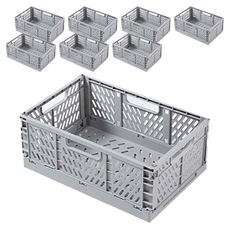 마이닝 다용도 접이식 밀크 수납 폴딩박스, 딥그레이, 8개